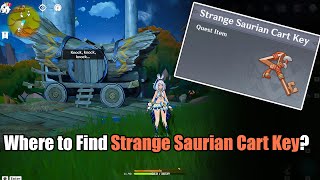 Where to find Strange Saurian Cart Key and How to use it | Sulfurous Veins | Genshin Impact 5.0