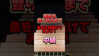 階段を登り切るまで息を止め続けてみよう！中級　#マイクラ #マインクラフト #minecraft #shorts