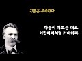 니체의 지혜가 담긴 인생 조언