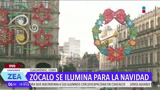 Alistan el encendido del alumbrado navideño en el Zócalo de la CDMX | Noticias con Francisco Zea