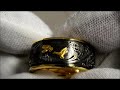 mark s 10mm wide ring in gold and black zirconium.