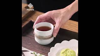 FENN Retro Style Stackable Ceramic Tea Water Cup