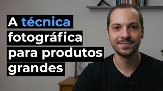 Fotografe produtos grandes em fundo branco com essa técnica