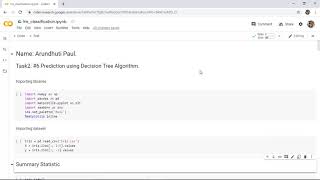 Task2: #6 Prediction using Decision Tree Algorithm.
