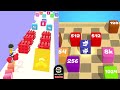 cube run 2048 asmr gameplay vs roll cube 2048 large number merge game