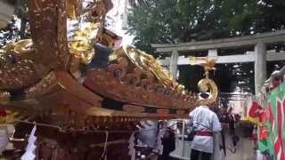 平成27年 三鷹市 下連雀  八幡大神社  例大祭 一之宮 本社神輿。