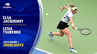 Elsa Jacquemot vs. Lesia Tsurenko Highlights | 2023 US Open Round 1