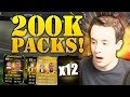 OPENING 10 x 200k PACKS!! - FIFA 15 PACK OPENING