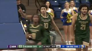 HIGHLIGHTS: Colorado State at San José State Men's Basketball 12/31/24