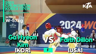 Ga Hyeon Kim(KOR) vs Faith Dillon(USA) | F SENIOR W-57kg | 2023 춘천코리아오픈