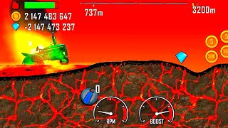 hill climb racing - tractor on volcano 🚜🌋 | android iOS gameplay #635 Mrmai Gaming