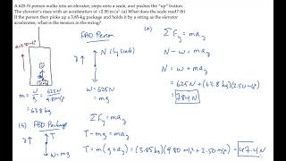 Newton's 2nd Law: Accelerating Elevator. Level 1, Example 1