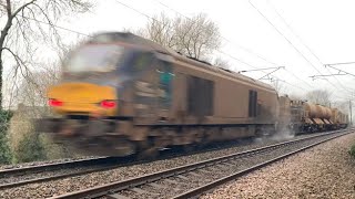 68034 \u0026 68003 Passes Aycliffe | 3Z78 Nunthorpe to Carlisle Kingmoor Sdg