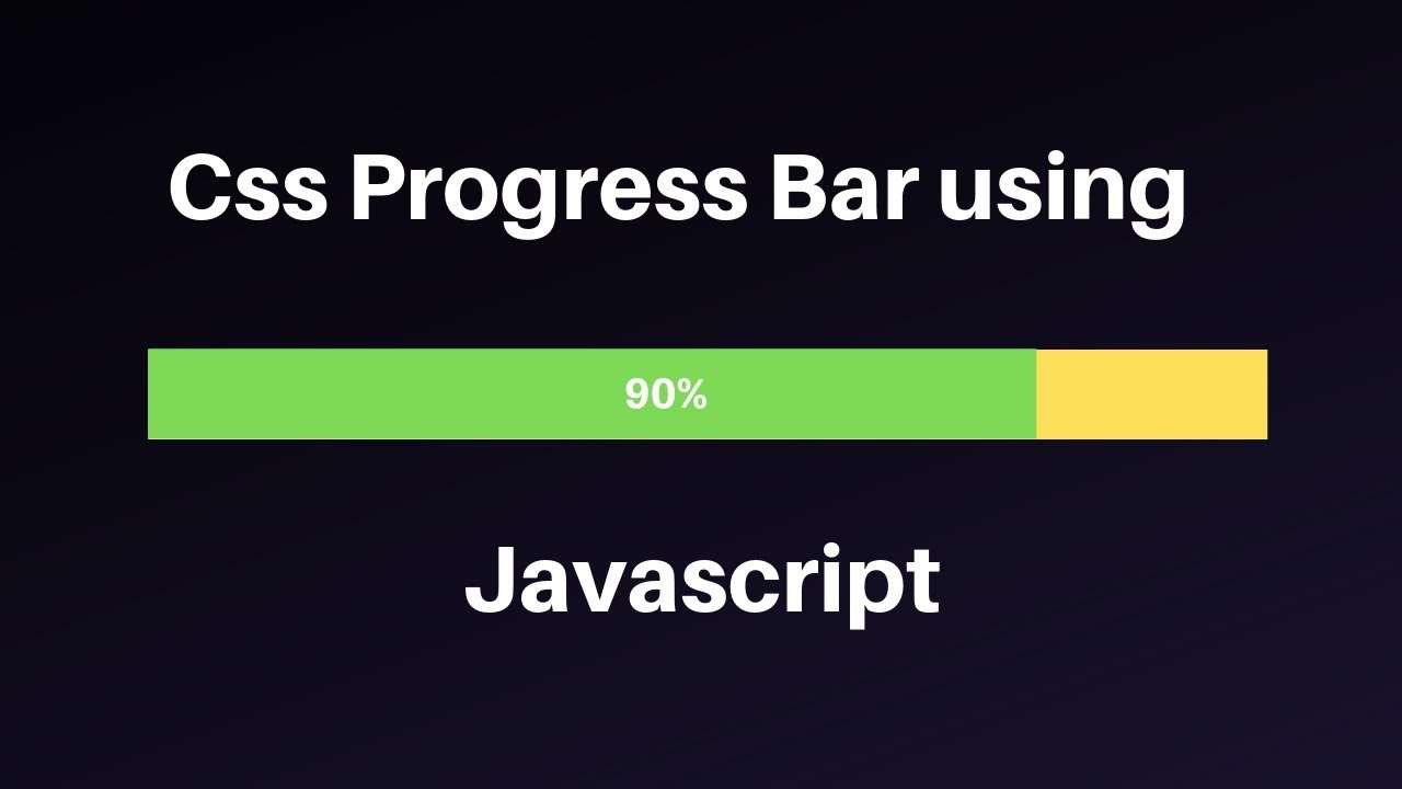 How To Make CSS Progress Bar Using Javascript - YouTube