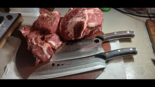 BIG BEEF? These will do the job! SYOKAMI Cleaver and Butcher Knife Review