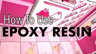 BARBIE DIY KITCHEN FLOOR TILES! ep2 HOW TO USE EPOXY RESIN