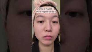 Pores Be Gone | Award-Winning Rice Sheet Mask | Day 8 of 15 Challenge - 20s Skincare #shorts