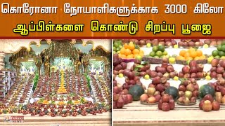 கொரோனா நோயாளிகளுக்காக 3000 கிலோ ஆப்பிள்களை கொண்டு சிறப்பு பூஜை