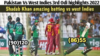 Pakistan Vs west Indies 3rd odi highlights 2022 | pak vs wi 3rd odi full highlights