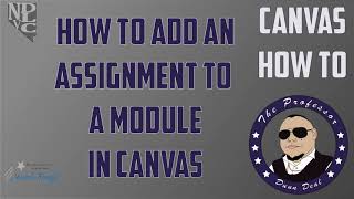 How to Add an Assignment to a Module in Canvas