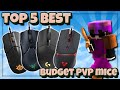 Top 5 BEST Budget Mice For Minecraft PvP | Butterfly & Jitter Click PvP Mice! (2024)