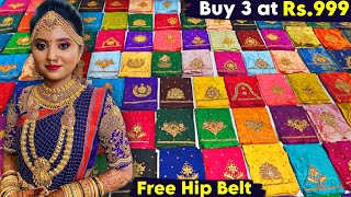 Buy 3 at Rs.999👌Diwali Dhamaka Offer | Free Hip Belt😍| Sowcarpet Cheapest Aari Work Material Shop