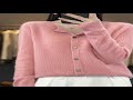 100% merino sweater women s first line ready to wear cashmere cardigan solid color autumn