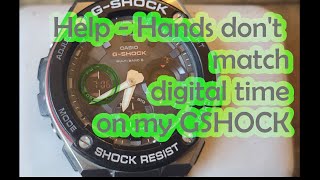 Fix the Analog Hands and Digital Display not matching for ANY CASIO GSHOCK. No Tools needed.