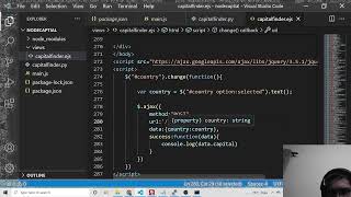 Node.js + Python 3 Tutorial to Find Capital of Any Country Using Spawn & child_process Module