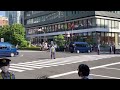 米国大統領車列通過 passing the u.s presidential motorcade