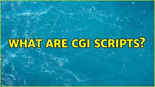 What are CGI scripts? (2 Solutions!!)