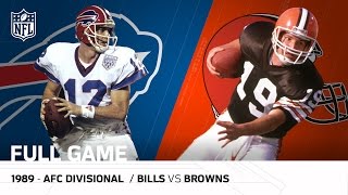 1989 AFC Divisional Playoff Game: Buffalo Bills vs. Cleveland Browns | NFL  Game