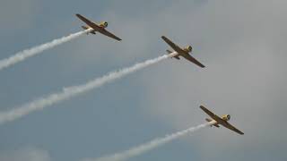 Geneseo Air Show 2024 Canadian Harvard Formation Team.