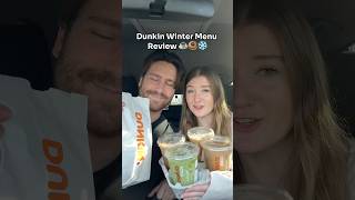 Dunkin's NEW Winter Menu Review 💋❄️☕️ #dunkindonuts #sabrinacarpenter #coffee #shorts #ytshorts