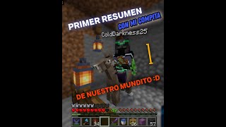 RESUMEN | DE NUESTRO MUNDO DE MINECRAFT EN SURVIVAL JUNTO A MI COMPITA  :D #minecraft #fyp #funny