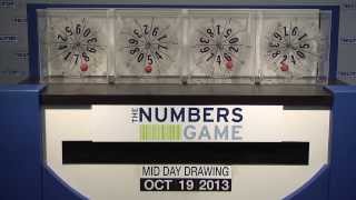 Midday Numbers Game Drawing: Saturday, October 19, 2013