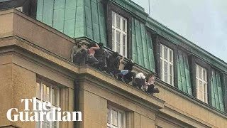 Students hide on university ledge as gunman opens fire in Prague