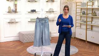 NYDJ Cool Embrace Wide Leg Denim Crop Jeans on QVC