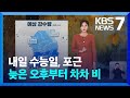 [날씨] 내일(14일) 수능일, 포근…늦은 오후부터 차차 비 / KBS  2024.11.13.