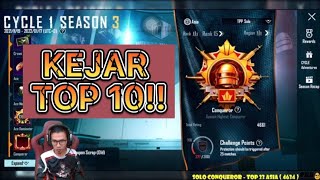 XSIR KEJAR TOP 10 SOLO CONQUEROR C1S3 PUBGM