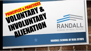 Voluntary and Involuntary Alienation | Nebraska Real Estate Exam