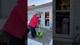 Official review of snow shovel from TikTok. #adaptive #onehand #onehanded #shoveling #greenworks