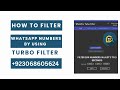 How to Use Turbo WhatsApp Filter Without Getting Banned | WhatsApp Marketing Secret 2025 #viral