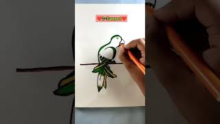 How to draw a parrot easily | #shorts #viral