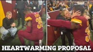 Jeremy Reaves Proposes to Girlfriend on Field After Commanders Clinch Playoff Berth!”