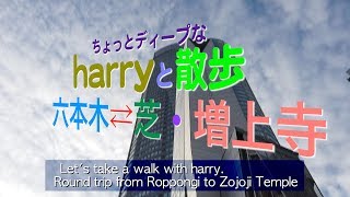 ちょっとディープなharryと散歩 六本木⇄芝・増上寺  Let's take a walk with harry. Round trip from Roppongi to Zojoji Temple