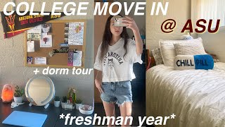 COLLEGE MOVE IN VLOG + DORM TOUR *freshman year* @ ASU