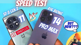 Apple iPhone 14 Pro Max Vs Oneplus 11 | Speed TEST | SD 8 Gen 2 vs A16 Bionic | Comparison | Network