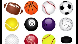 Types Of Balls - English Vocabulary | Sports Balls Names For Kids