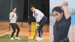 ULTIMATE VIDEO: Super Talented Rashmika Mandanna Cricket Practice | Rashmika | Daily Culture